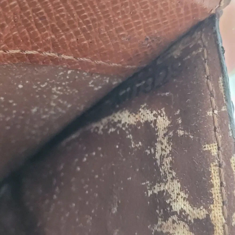 Louis Vuitton LV Micro Brown Folding Monogram Leather Card Wallet Smal Authentic - Picture 8 of 12